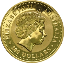 2006 2oz Australian Kangaroo Gold Nugget Coin