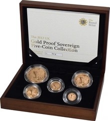 2012 Gold Proof Sovereign Five Coin Set
