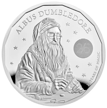 2023 25th Anniversary of Harry Potter - Dumbledore 1oz Proof Silver Coin Boxed