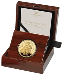 2023 Bull of Clarence Gold Coin Tudor Beasts 1oz Proof Boxed