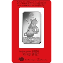 PAMP 1oz 2020 Year of the Rat Silver Bar