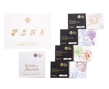 Gold Proof 2013 United Kingdom Floral Collection £1 coin set