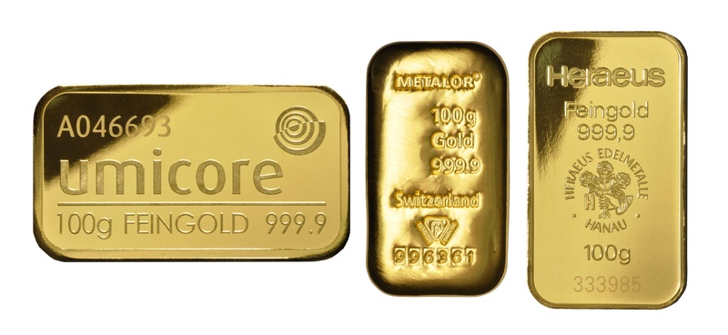 100g Gold Bars (Pre Owned)