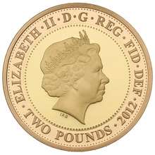 2012 Proof £2 Coin Gold Double Sovereign London Rio Olympic Handover Ceremony