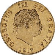 1817 George III Gold Half Sovereign Graded NGC AU55