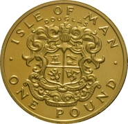 1986 Gold £1 Manx Town Series - Douglas