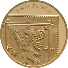Gold Two Pence Piece
