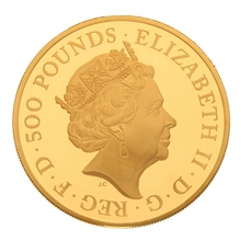 2021 Griffin  of Edward III - 5oz Queen's Beasts Proof Gold Coin Boxed