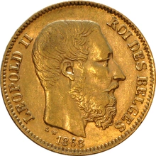 20 Belgian Franc Leopold II - type 1