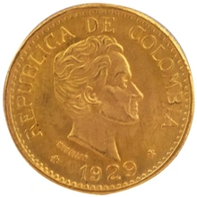 Colombian 5 Pesos Gold Coin