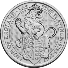 Boxed 1oz Platinum Coin, The Lion - Queens Beast