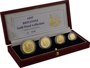 1997 Proof Britannia Gold 4-Coin Boxed Set