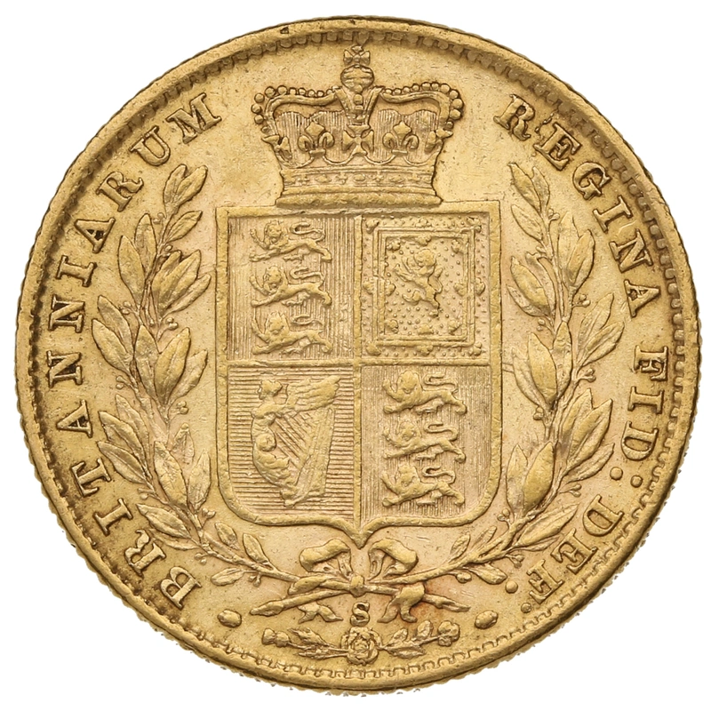 1878 Gold Sovereign Coin Queen Victoria Young Head Shield Back Sydney