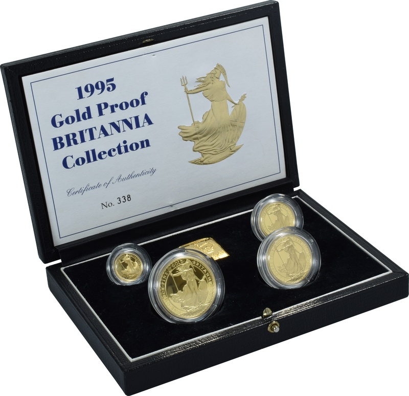 1995 Proof Britannia Gold 4-Coin Boxed Set