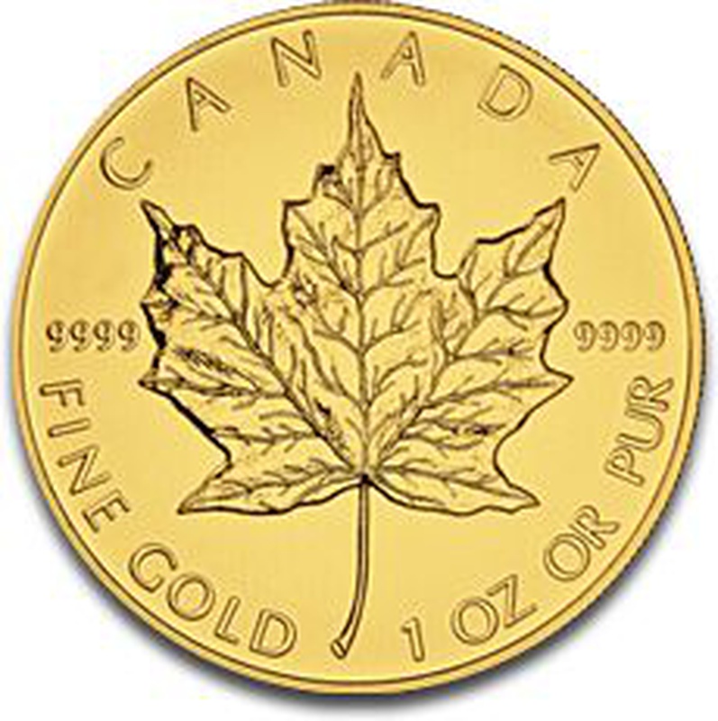 2012 1oz Canadian Maple Gold Coin