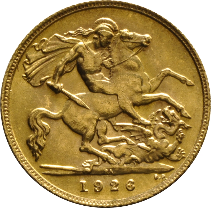 1926 Gold Half Sovereign George V South Africa