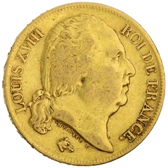 1817 20 French Francs Gold Coin Louis XVIII A