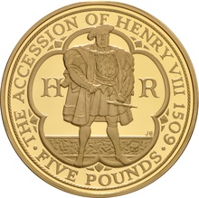2009 UK Henry VIII £5 Gold Proof Coin