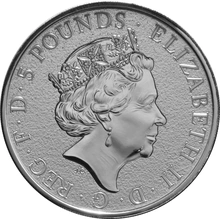 2oz Silver Coin, The Red Dragon- Queens Beast