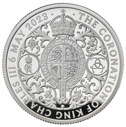 2023 2oz Silver Coronation of King Charles III Proof Coin Boxed