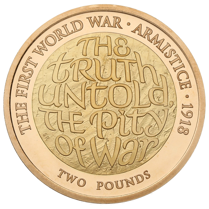 2018 £2 Two Pound Proof Gold Coin: First World War Armistice