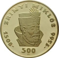 1966 Proof Hungarian 500 Forint Gold Coin Zrínyi Miklós