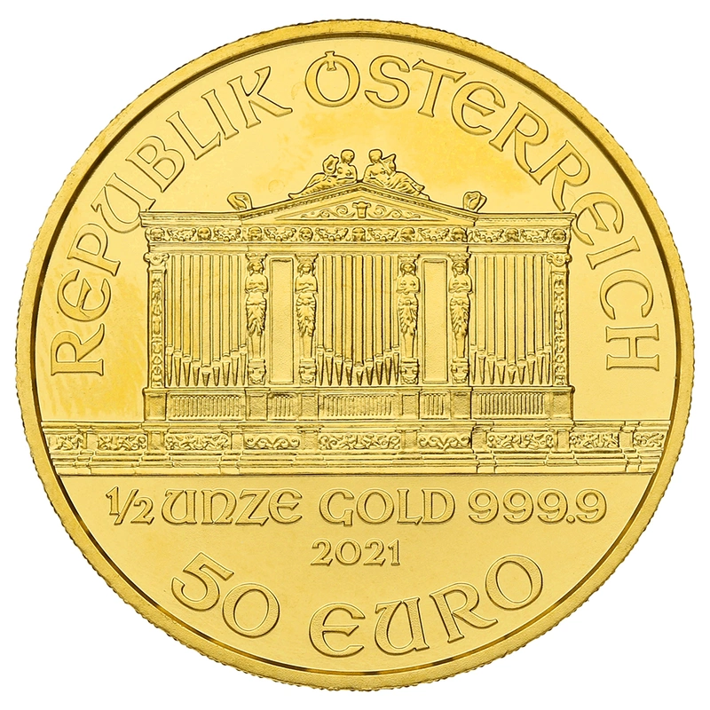 2021 1/2oz Austrian Gold Philharmonic Coin