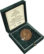 Brilliant Uncirculated Gold 1991 Five Pound Sovereign