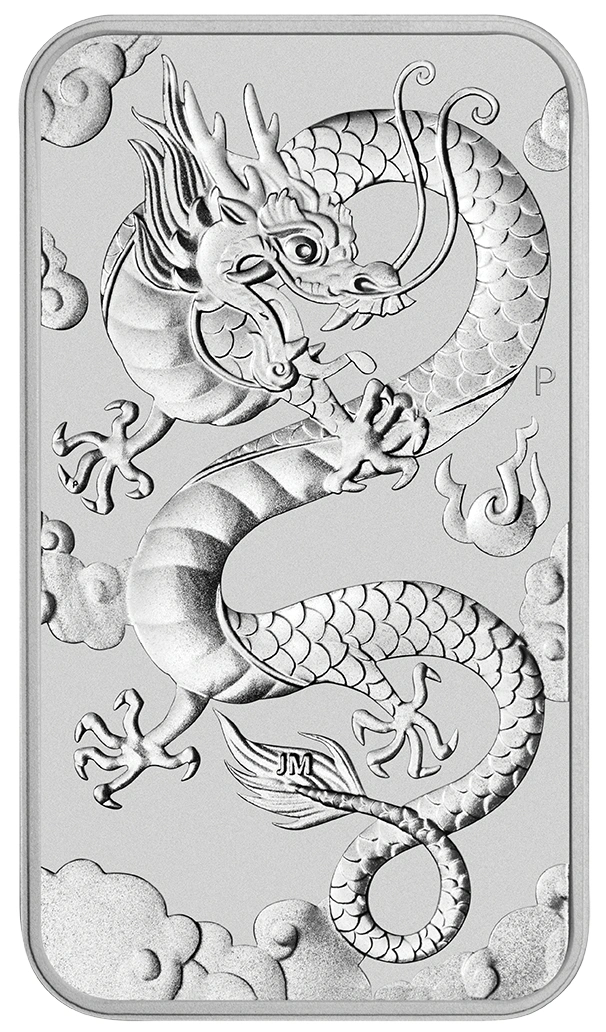 2019 1oz Dragon Rectangular Silver Bar (Coin)