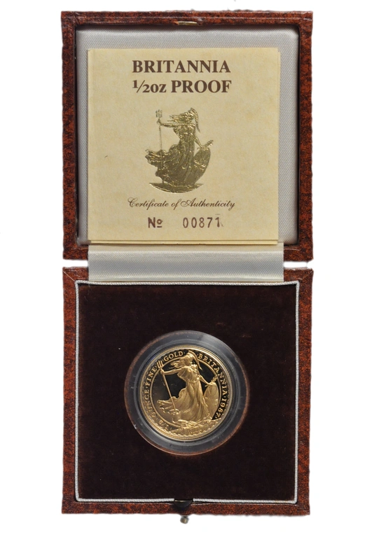 1987 Proof 1/2oz Gold Britannia Coin Boxed