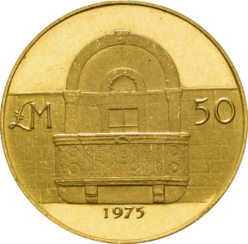 Maltese £50 1975 Balcony
