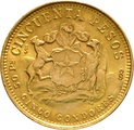Chilean 50 Pesos Gold Coin 1926-1973