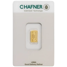 C. Hafner 1 Gram Gold Minted Bar