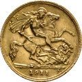 1911 Gold Half Sovereign - King George V - S