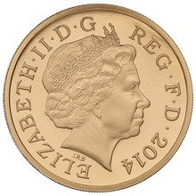 Gold Proof 2014 £1 One Pound Northern Ireland Floral Boxed