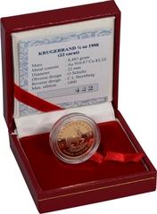 1998 Proof 1/4oz Krugerrand Gold Coin Boxed