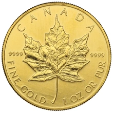 1992 Canadian Maple Leaf Gold Coin 1oz