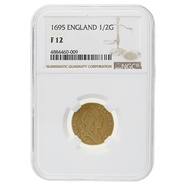 1695 William III Half Guinea Gold Coin