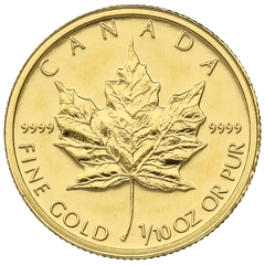 2004 1/10oz Canadian Maple Leaf Gold Coin