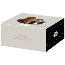 2024 Star Wars - Han Solo & Chewbacca Fifty Pence 50p Proof Gold Coin Boxed
