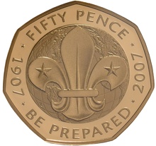 Gold Proof 2007 Fifty Pence Piece - Scouts