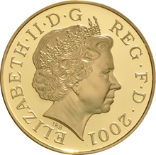 2001 Proof Gold Crown £5 Coin 100th Victoria Anniversary Boxed