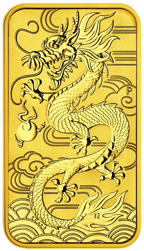 2018 1oz Dragon Rectangular Gold Coin