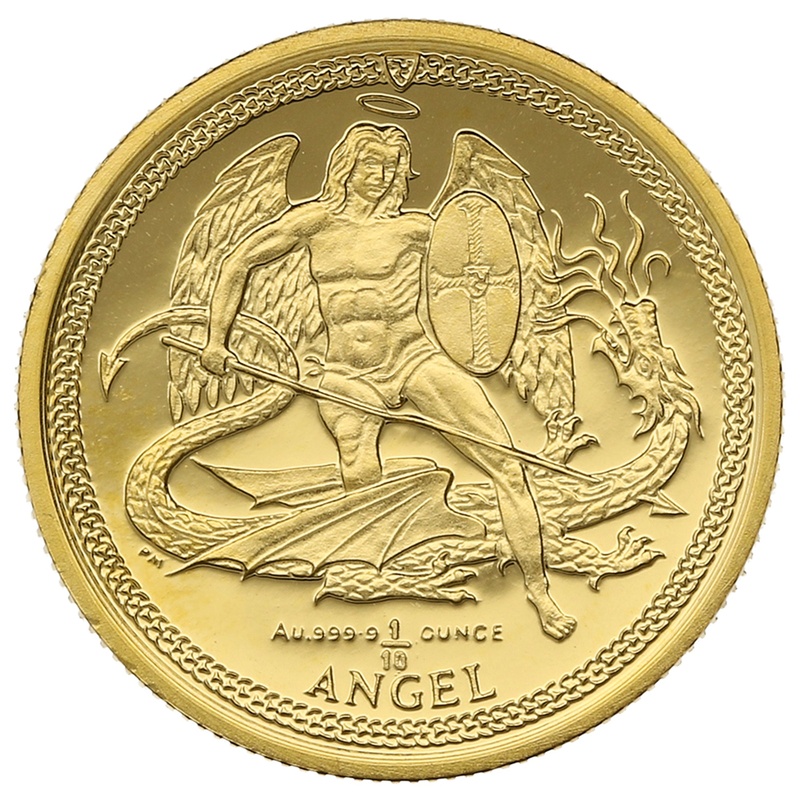 Piedfort 1/10th (1/5th) Ounce 2008 Angel Gold Coin