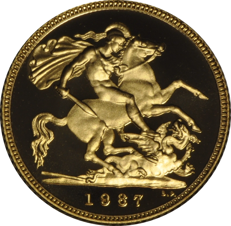 1987 Proof Gold Half Sovereign Elizabeth II Third Head