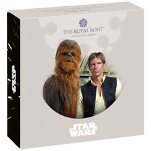 2024 50p Han Solo & Chewbacca Boxed Star Wars Proof Silver Coin Boxed