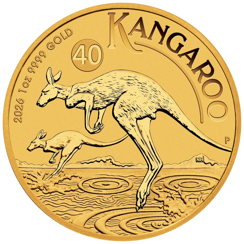 2026 1oz Australian Kangaroo Gold Nugget Coin