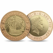 2011 Proof £2 Coin Gold Double Sovereign Mary Rose