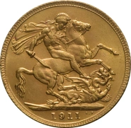 1911 Gold Sovereign - King George V - London