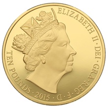 2015 - 5oz £10 Gold Proof Coin, The Longest Reigning Monarch Boxed